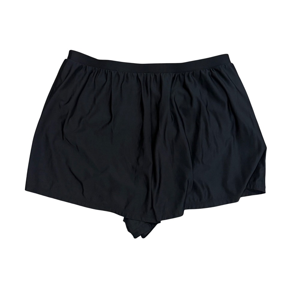 Miraclesuit Womens Solid Black Swim Shorts Elastic Waist Beach Bottoms Size 20W - Picture 2 of 3